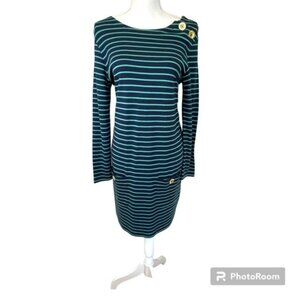 Sail to Sable Knit Jersey Sheath Shirt Dress XS